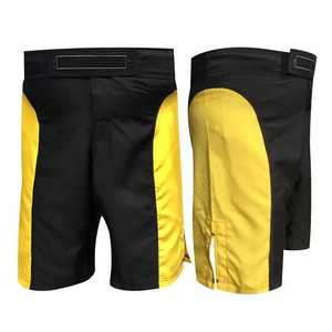 กางเกง MMA สีดำและเหลืองสำหรับผู้ชาย ทรงปกติ แห้งเร็ว ชุดศิลปะการต่อสู้สำหรับผู้ใหญ่ - Product Image 1
