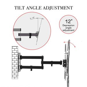 Supporto da Parete Regolabile 26-55 Pollici TMX9003 con Funzione di Inclinazione e Rotazione per TV LED LCD Plasma in Acciaio - Product Image 5