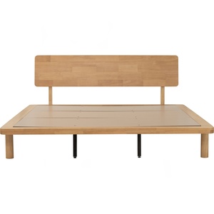 Base de Cama Moderna Contemporánea de Madera Tamaño Queen con Cabecero Minimalista y Patas de Madera Maciza Resistentes, Muebles para Recámara Principal - Product Image 4