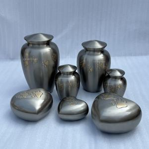 High Quality Pet Urns for Ashes Paw Engraved Brass Cremation Urns for Pet Ashes Brass Pewter Urn with Handcrafted Paw - Product Image 6