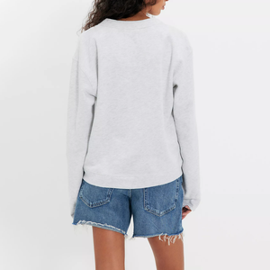 Fabricantes de Ropa, Sudadera con Botones de Talla Grande Personalizada para Mujer, Cárdigan de Punto con Borde Crudo para Mujer, Tops para Salir - Product Image 2