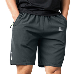 <b>Men's</b> <b>Green</b> Solid Athletic High Waist Drawstring <b>Shorts</b> with Pockets Breathable Nonwoven Fabric - Product Image 3