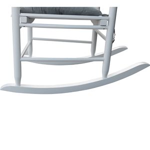 Sedia a dondolo da veranda in legno bianco senza cuscino Categoria Prodotto: Sedie - Product Image 6