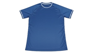 T-shirt homme Fruit of the Loom Ringer bicolore, col rond en coton uni contrastant - Product Image 6