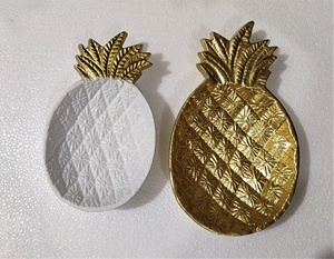 Elegant Set of 2 Metal Pineapple Trays Elegant Metal Crafts - Product Image 3