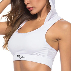 Private Label Activewear Fitness Custom Made Breathable High Support Racerback Deep V-<b>Neck</b> Removable <b>Pads</b> Women Yoga Sports Bra - Product Image 1