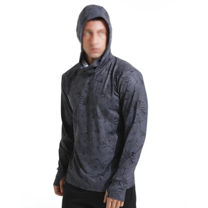 Sweat à capuche pour hommes, tissu de protection UV, manches longues, pour la pêche, la chasse, la plage, coupe confortable - Product Image 2