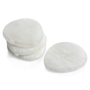 Sous-verres de luxe en pierre d'albâtre, faits à la main, polis, décoratifs, pour table à manger - Product Image 2