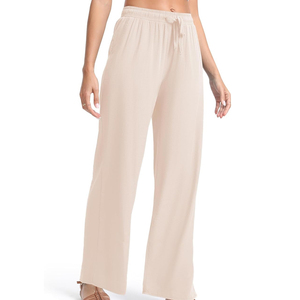 2026 Latest Style Solid Color Women Plazo <b>Pants</b> Breathable High Quality Women Plazo <b>Pants</b> Customizable - Product Image 3