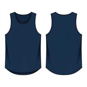 Navy Blue Men's <b>Workout</b> <b>Tank</b> <b>Top</b> Gym Vest Wholesale Manufacturer - Product Image 2