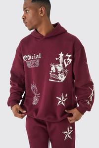 Jersey personalizado de algodón 100% para hombre, traje de talla XL, transpirable, de talla grande, informal, ropa de calle, Sudadera con capucha, chándales estampados de invierno - Product Image 3