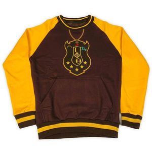 Sudadera de Fraternidad Iota Phi Theta con Escudo de Chenille, Color Marrón Dorado, Prenda Griega Premium - Product Image 1