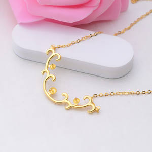 Collier pendentif simple multi-perles en argent S925 pour bijoux DIY avec 5-7 perles pour clavicule 300 - Product Image 4