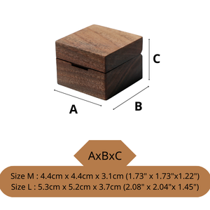 Caja para Anillo de Compromiso, Caja para Anillo de Boda, Caja para Propuesta de Matrimonio, Caja de Madera para Anillo, Caja para Anillo de Aniversario - Product Image 4