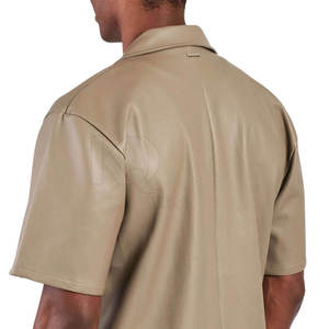 Chemises en cuir élégantes pour hommes, coupe confortable, finition lisse, adaptées pour le bureau, les tenues décontractées et quotidiennes - Product Image 6