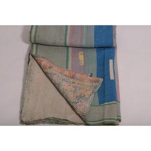 ผ้าห่มกันธา กูดรี ทำมือสไตล์วินเทจจากอินเดีย ผ้าฝ้าย โบโฮ ผ้าคลุมเตียง ผ้าห่มสองด้าน ของตกแต่งบ้าน ลาวินาส เป็นมิตรกับสิ่งแวดล้อม - Product Image 6