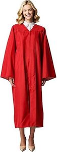 Túnica de Graduación Unisex para Adultos, Color Rojo, Poliéster, para Ceremonia Escolar - Product Image 6