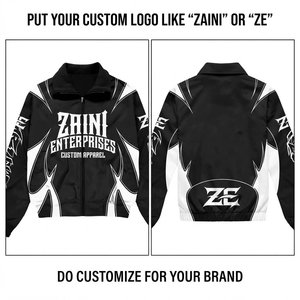 Custom Hooded Waterproof Windproof Breathable Men's <b>Windbreaker</b> Jacket Polyester/Cotton 120 GSM <b>Black</b> White Contrast Panel - Product Image 1