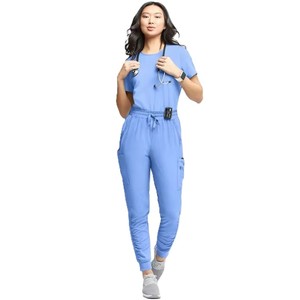 Custom Logo Unisex Nurse Scrub <b>Set</b> Surgical Medical Uniform <b>Doctor</b> Hospital Scrubs Top with Jogger Pants - Product Image 2