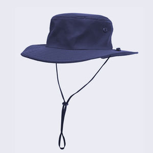 Wholesale Outdoor Sun Protection Wide <b>Flat</b> Brim Fisherman <b>Hat</b> Custom Logo Embroidery Cotton Bucket <b>Hat</b> - Product Image 2