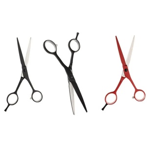 Ciseaux de coiffure professionnels en acier inoxydable 4Cr13, pointe acérée, pour droitiers, longue poignée en caoutchouc, durables, 28 dents, salon de coiffure - Product Image 1