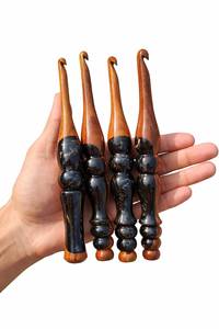Handmade Rosewood & Resin <b>Crochet</b> <b>Hook</b> – Ergonomic <b>Crochet</b> Needles for Yarn Knitting - Product Image 2
