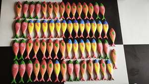 Décoration murale en bois en forme de poisson, jouet pour enfants, peint à la main à l'acrylique, poisson en bois sûr, décoration éducative à suspendre pour chambre d'enfant, cadeau Flora - Product Image 4