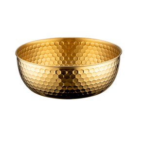 Hammered Metal Serving Bowl <b>Simple</b> Design Snack Bowl for Party - Product Image 1