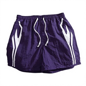 Men's for Polyester/Cotton Oxford Lace Shorts Elastic Waist Mid Rise Casual Breathable Solid Color Woven Fabric Custom Brand - Product Image 1