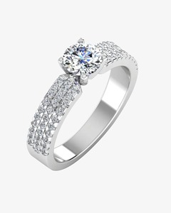 Moissanite <b>Statement</b> <b>Ring</b> in Rhodium Plated Silver Bold Men's Luxury Jewelry Piece Featuring Central Pear-Cut Solitaire Anchored - Product Image 2