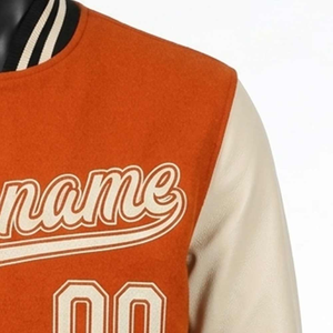 Premium Custom Varsity <b>Jacket</b> High Quality Embroidery and Full Genuine <b>Leather</b> Sleeves Designed For a Modern Letterman <b>Jackets</b> - Product Image 3
