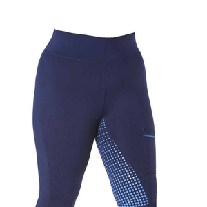 Leggings d'équitation taille haute gris avec empiècements rouges, extensibles, longueur intégrale, vêtements d'équitation, sur mesure - Product Image 5