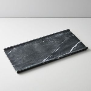 Bandeja Rectangular Moderna de Mármol Negro con Vetas Blancas, Plato Decorativo Móvil para Encimera, para Decoración de Hogar de Lujo - Product Image 4