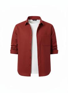 Wholesale Men's Autumn <b>Flannel</b> Outerwear New Long-Sleeve 100% Cotton Shirt <b>Jackets</b> Loose Casual Workwear Woven Anti-Wrinkle - Product Image 5