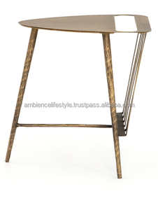 โต๊ะข้างโลหะพร้อมชั้นวางของบนหินอ่อนสำหรับห้องนั่งเล่นห้องนอนพื้นที่ขนาดเล็กไลฟ์สไตล์ - Product Image 5