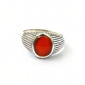 แหวนคาร์เนเลียนสำหรับผู้ชาย น้ำหนัก 4.9 กรัม - Product Image 2