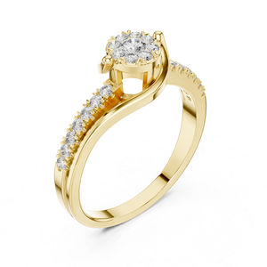 Bague classique en or blanc 14 carats avec diamant rond de 0,33 carat cultivé en laboratoire, certifié IGI, cadeau d'anniversaire pour femme |   Nouveau diamant cultivé - Product Image 6