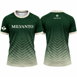 Maillot de pickle-ball personnalisé vert pour hommes et femmes, T-shirt de pickle-ball, vêtements de sport pour paddle, sublimation, fabricant de tenues d'équipe de pickle-ball - Product Image 1