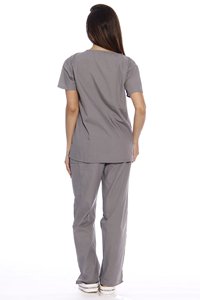 <b>Scrub</b> Uniform Sets Wholesale Custom Nursing Workwear Cotton Blend Medical <b>Clothing</b> Private Label Production With Pockets - Product Image 3