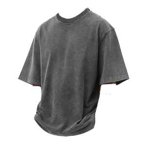 เสื้อยืดโอเวอร์ไซส์ผู้ชาย ผ้าฝ้าย 100% สไตล์สตรีทแวร์ ฮิปฮอป  เสื้อเปล่าสำหรับสกรีนลายกราฟิก พิมพ์โลโก้ ล้างสีแบบแอซิดวอช รับทำโลโก้ เสื้อยืดวินเทจ - Product Image 2