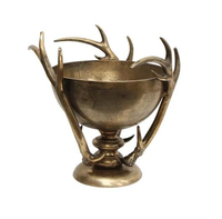 Seau à glace décoratif de luxe fait main en métal léger, motif renne, pour refroidisseur à vin et boissons de fête
