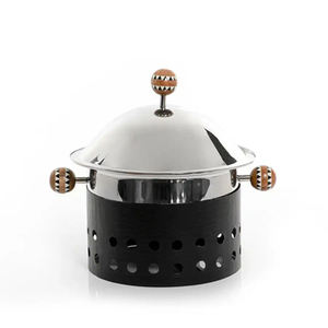 Pot chaud innovant à revêtement noir avec casserole en métal isolée, idéal pour servir à table lors d'un mariage et d'un événement haut de gamme - Product Image 6