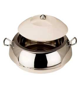 Chauffe-plat isotherme en acier inoxydable doré martelé pour casseroles – Chauffe-plats et casseroles dorés haut de gamme - Product Image 3