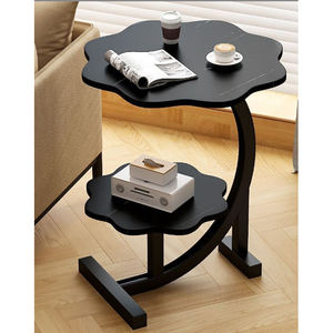 Table basse de style nordique moderne, luxe léger, pour salon, construction en MDF + métal - Product Image 3