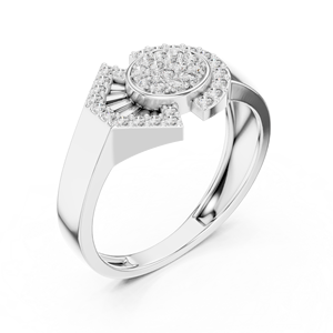 Ensemble de bagues pour homme UNIQUE avec diamants de laboratoire, en or blanc massif 18 carats plaqué rhodium, certifié, pour fiançailles, mariage, usage quotidien/bureau - Product Image 4