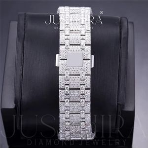 Hot Sale Luxury Moissanite Diamond <b>Watch</b> Iced Out Hip Hop Style Heavy Stainless Steel Band <b>Waterproof</b> <b>Watch</b> Available For Sale - Product Image 5