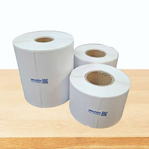 Eco-Friendly Customization Good Price Cardboard Material Custom Size Shape 100 rolls/ Design Offset Printed 10X15 Adhesive Label - Product Image 5