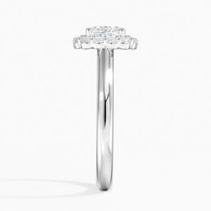 BOJ <b>Ring</b> 0111 Cushion Cut 925 <b>Silver</b> Lotus Flower Prong Setting <b>Solitaire</b> Diamond <b>Ring</b> 2ct D Color VVS1 Moissanite GRA Certified - Product Image 3