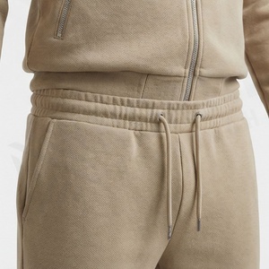 Survêtement à capuche zippé pour homme, couleur unie, manches longues, sweat-shirt décontracté avec poches latérales, coton respirant, vêtements d'automne - Product Image 5