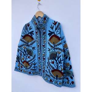 Chaqueta de Algodón Bordada Suzani Tejida a Mano de Alta Calidad, Abrigo Tipo Duster Reversible para Mujer, Ecológico, para Invierno y Verano, Ideal para Regalo - Product Image 6